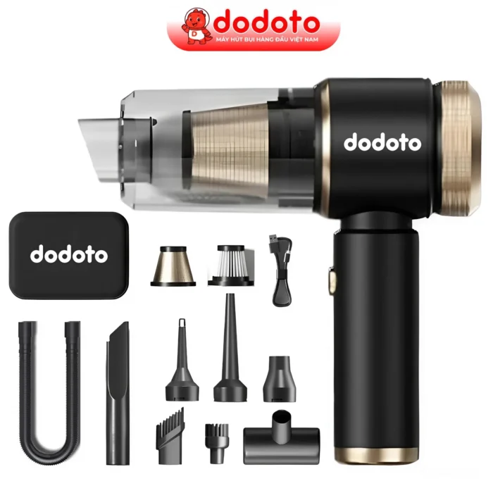 Máy hút bụi cầm tay không dây mini dodoto Lux Air V3 – Lực hút 25000Pa siêu mạnh, bảo hành 24 tháng